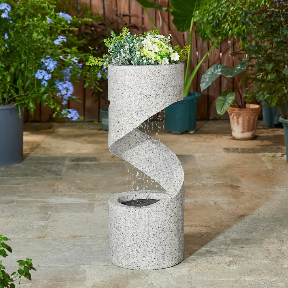 Outdoor Water Fountain with LED Light
