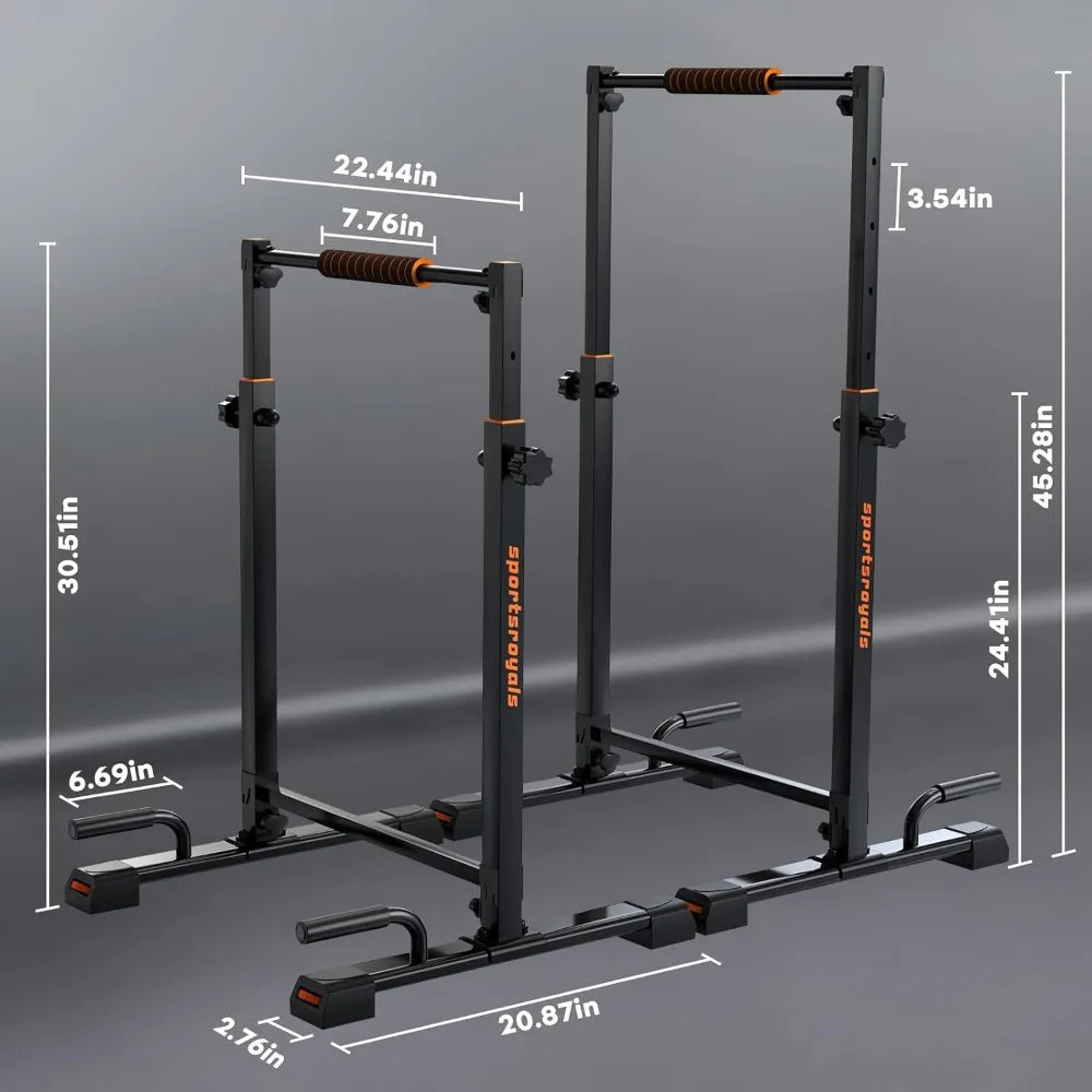 Dip Bar, Adjustable Parallel Bars for Home Workout, Dip Station with (300/800/1200LBS) Loading Capacity