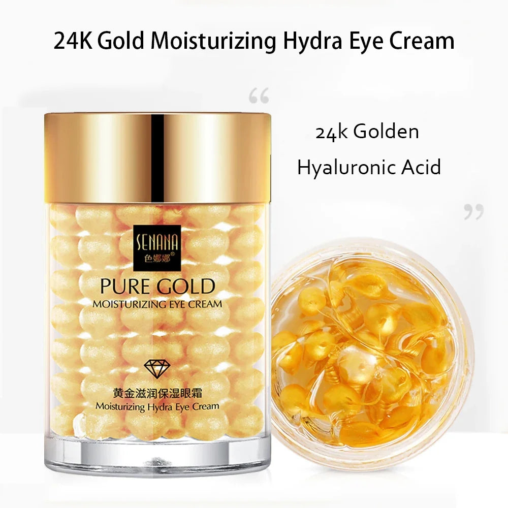 Eye Cream Skincare Set 24K Gold Face Serum Anti Ageing Remove Dark Circles Collagen