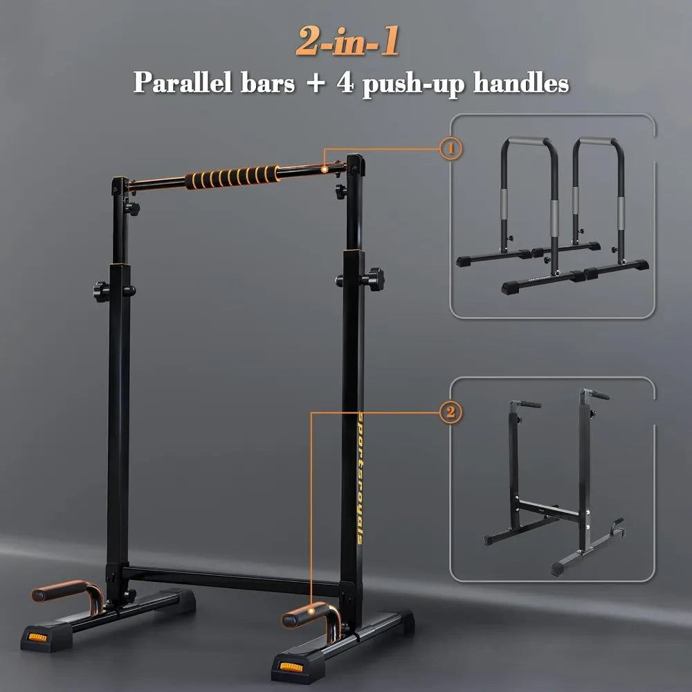 Dip Bar, Adjustable Parallel Bars for Home Workout, Dip Station with (300/800/1200LBS) Loading Capacity