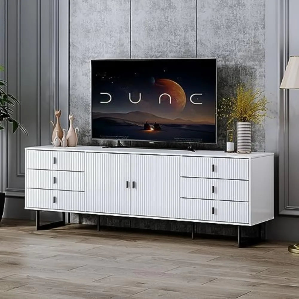 TV Stand for 50+ Inch TV with Storage Cabinets, Media Console