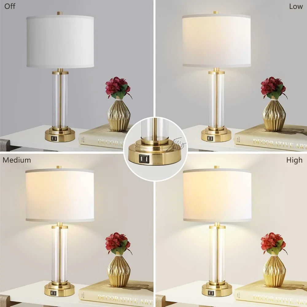 Modern 2-piec Table Lamps Including LED Bulbs