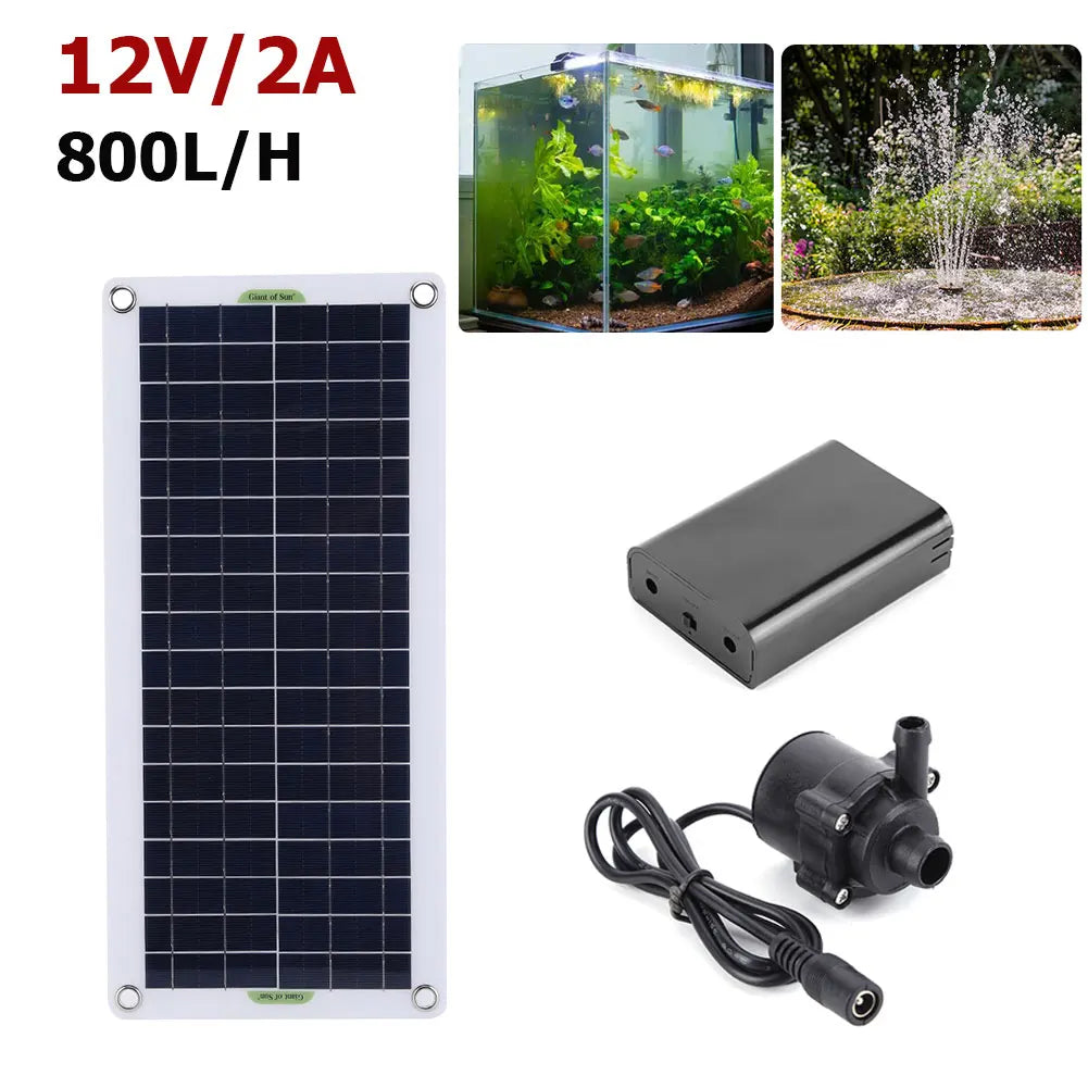 Solar Power Submersible Water Pump Set (30W and 800Liters/Hour) Ultra-quiet Motor