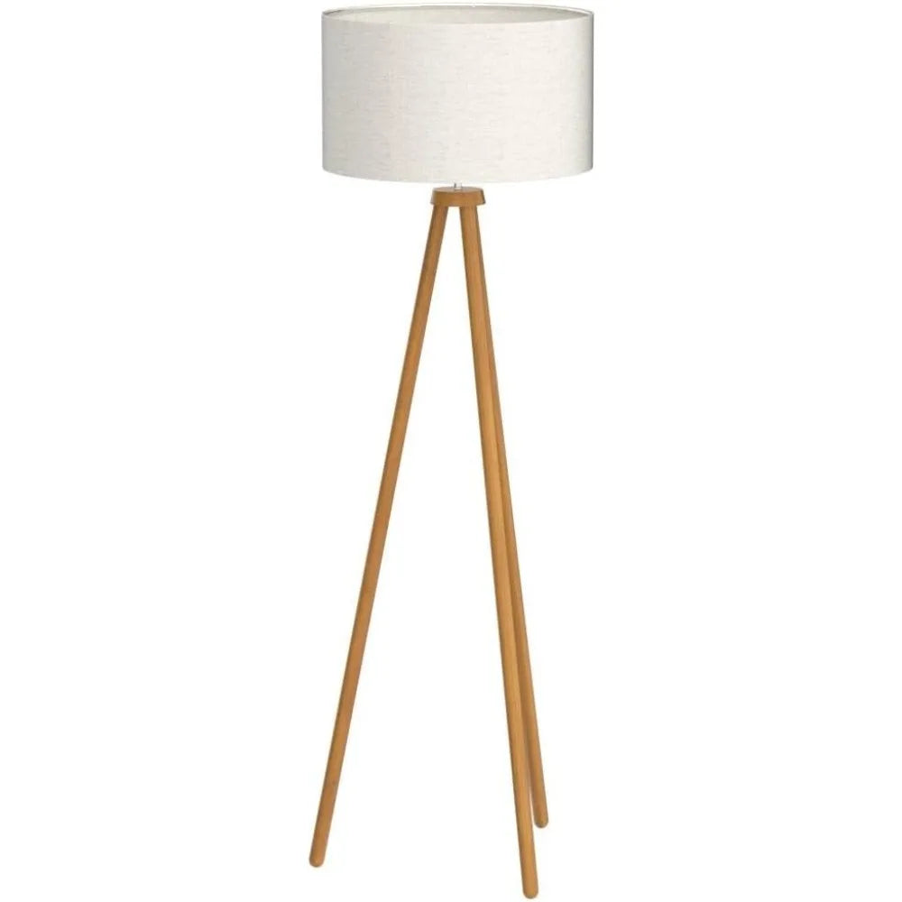 Mid Century Wood Floor Lamp, with E26 Lamps Base